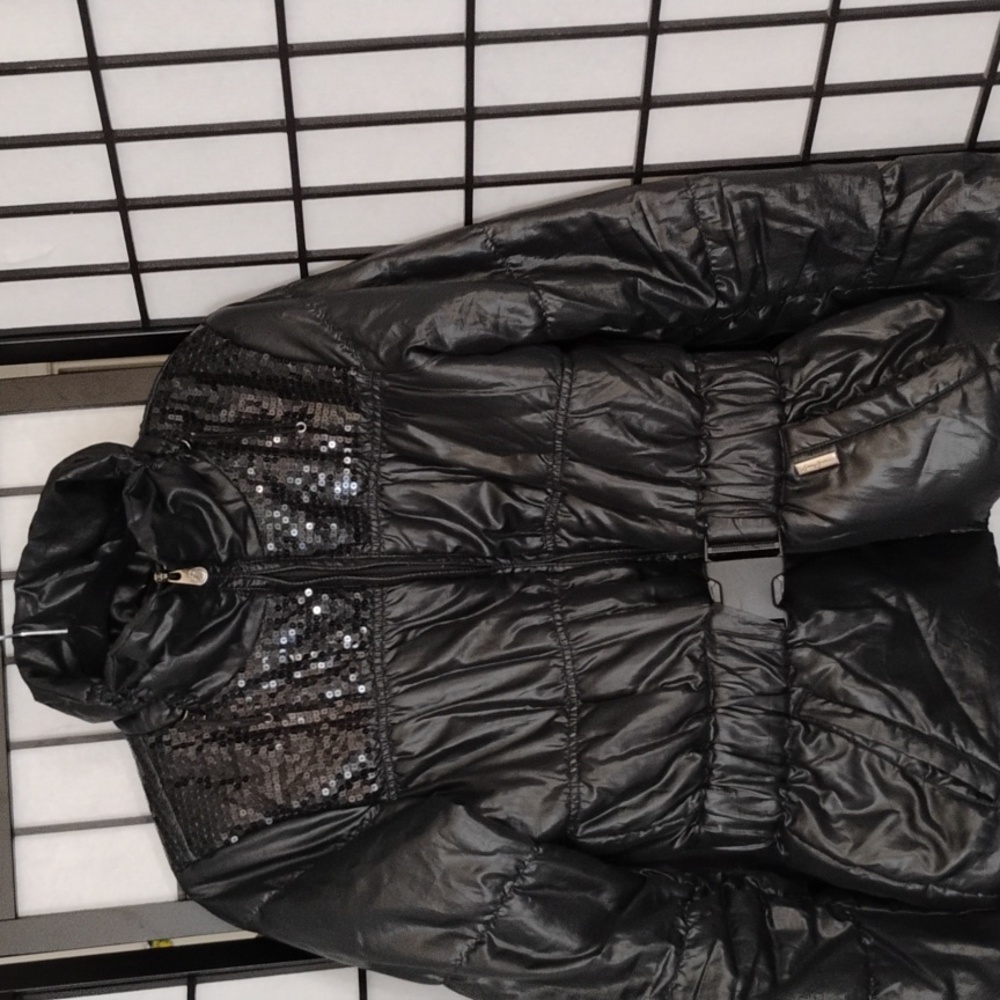 Sean John Women's Sequined Puffer Jacket. Very Stylish and Warm L